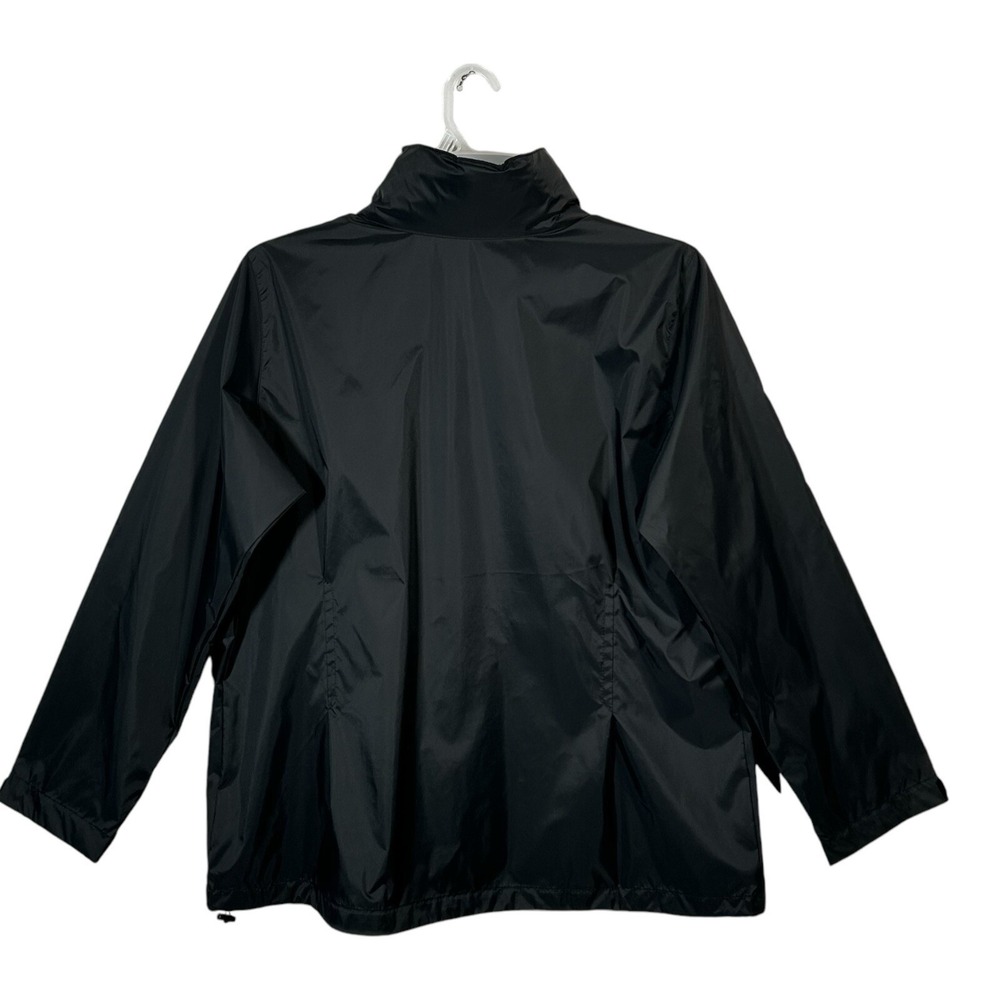 Columbia Women's Waterproof Rain Jacket Size 2X Solid‎ Black Hooded Lightweight - Picture 3 of 7